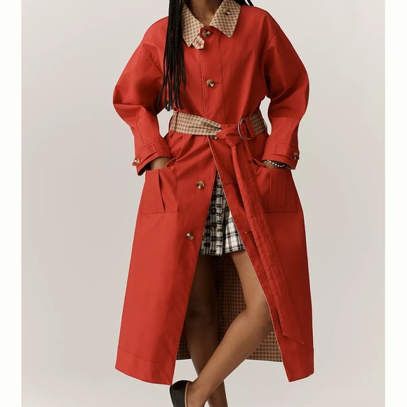 Damson Madder Anja Trench Coat Sz 2 - Picture 2 of 5